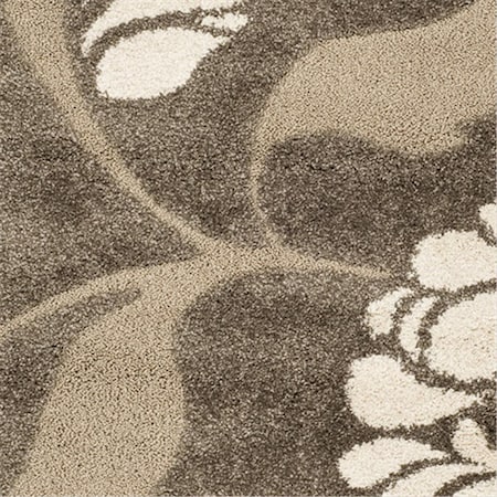 Safavieh 5 ft. 3 in. x 7 ft. 6 in. Medium Rectangle Smoke and Beige Florida Shag Rug SG459-7913-5